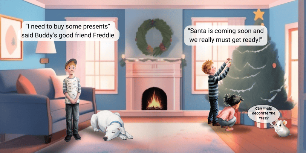 Buddy’s Christmas Treat inside page spread 1